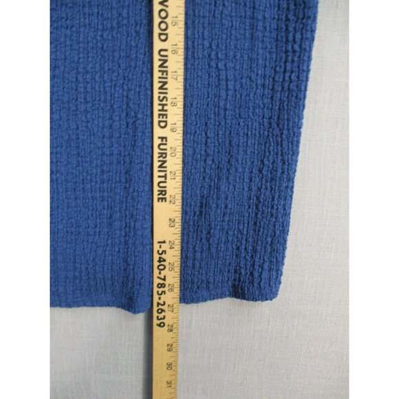 Old Navy Womens Blue Textured Short Sleeve Top Size 3X - Picture 5 of 8